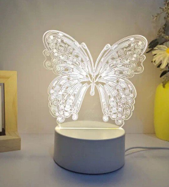 3D illusion lamp butterfly