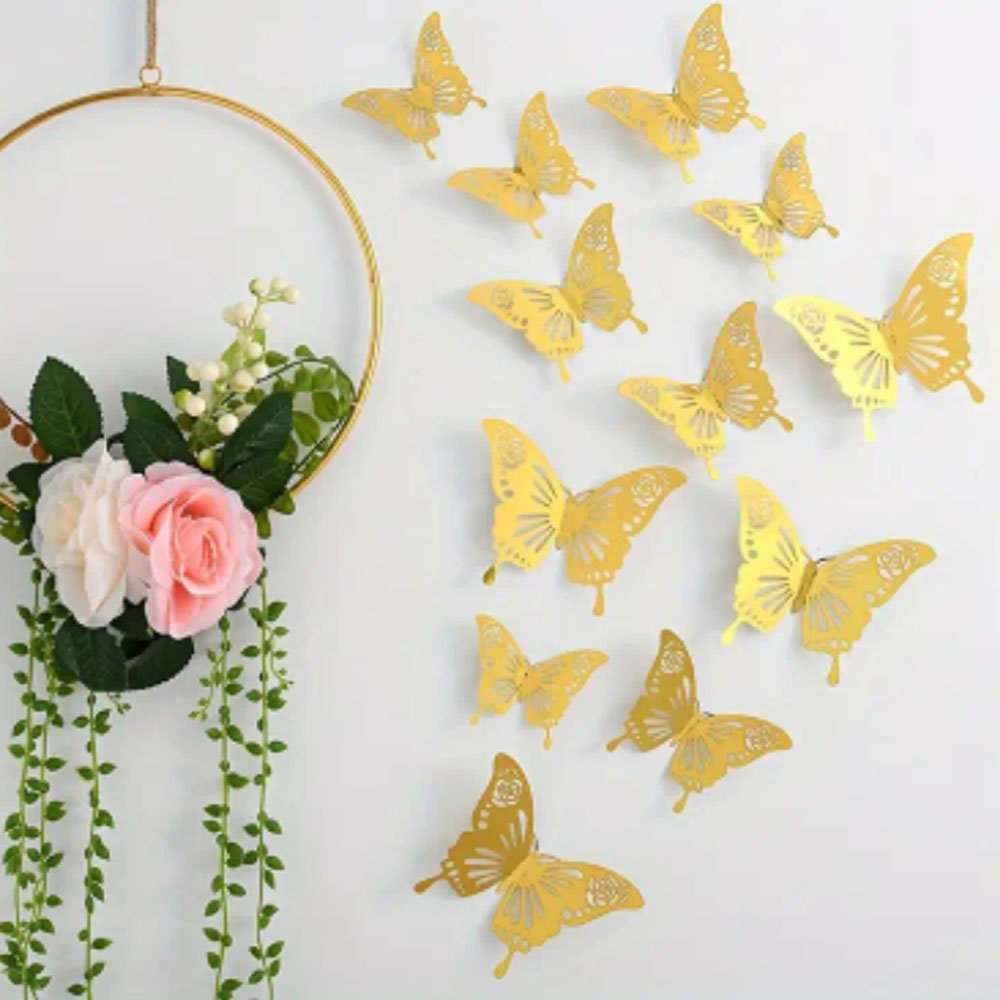 3D golden Butterflies