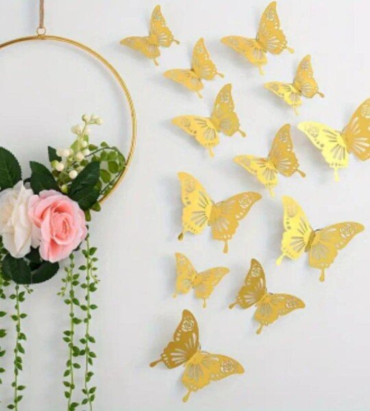 3D golden Butterflies